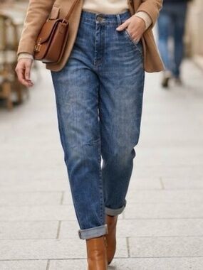 Fidelity Denim Jimi Relaxed Crop Blue Jeans Womens Size 27